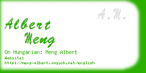 albert meng business card